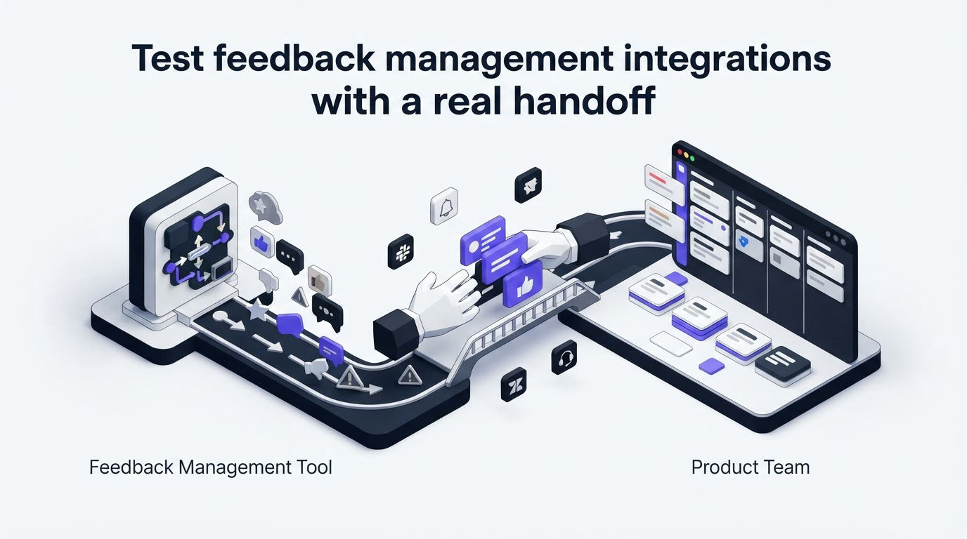 Test feedback management integrations with a real handoff