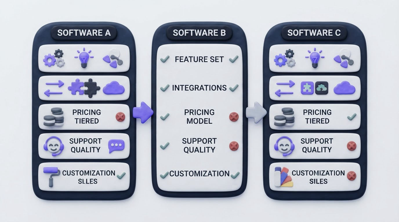 Compare feedback board software criteria side by side