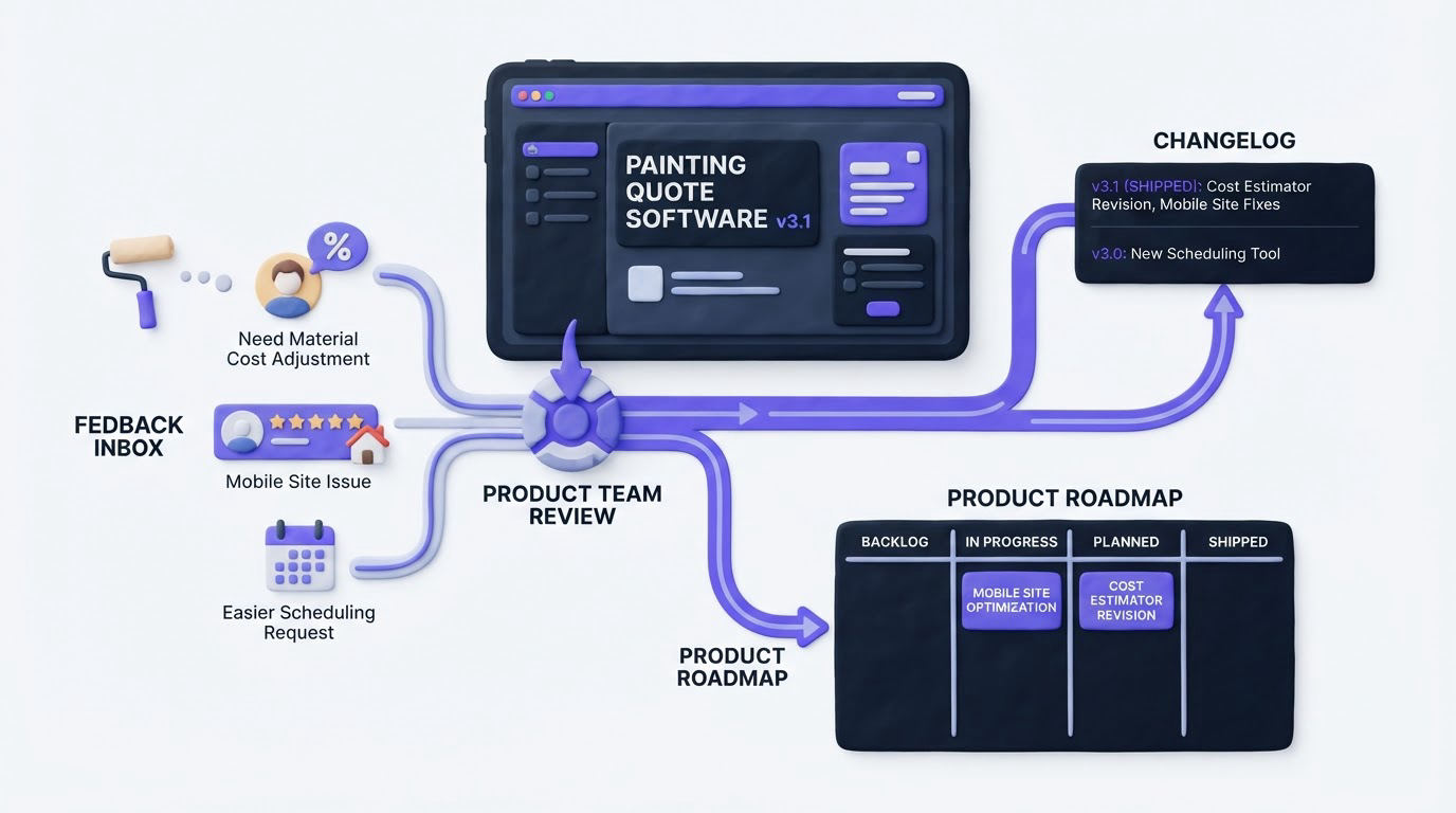 A real-world use case: product feedback for painting quote software