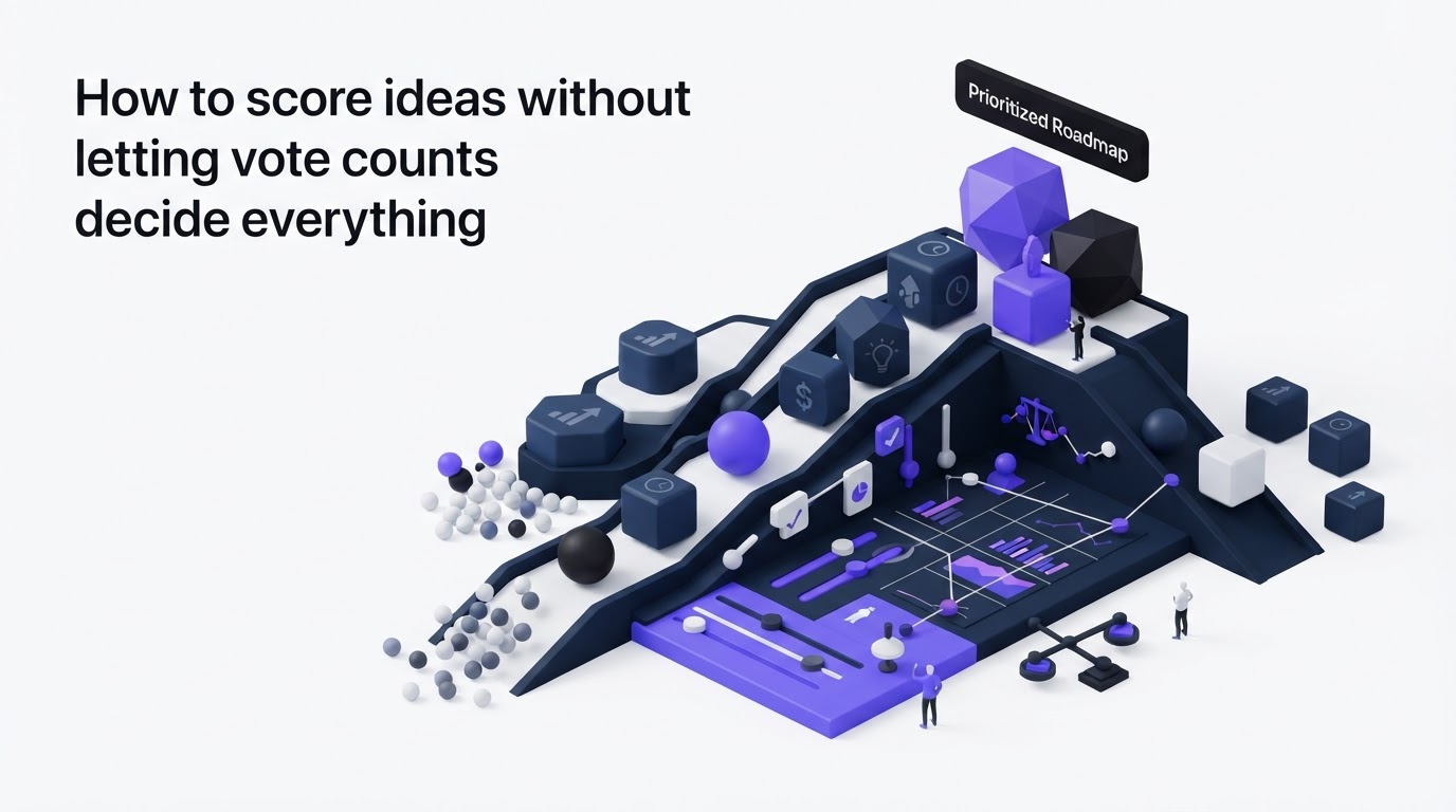 How to score ideas without letting vote counts decide everything